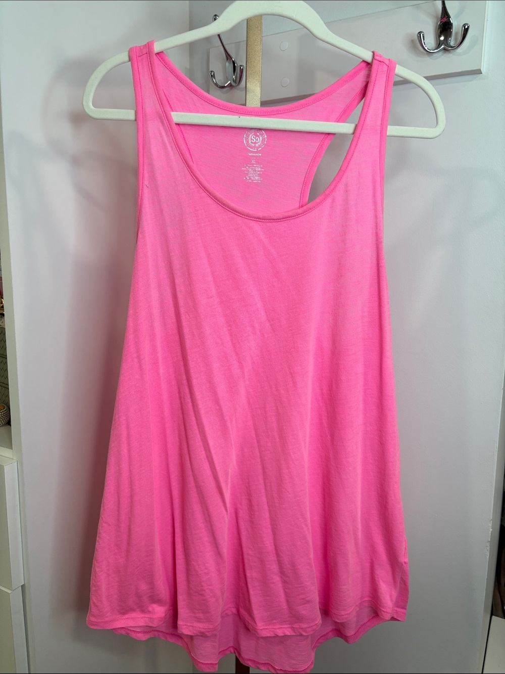 SO Bright Pink Racerback Tank Top